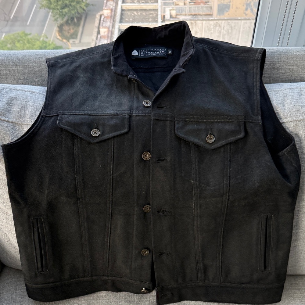 Black Label Waxed Canvas Vest